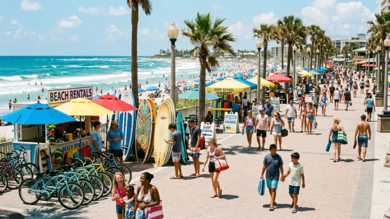 Choosing profitable beach location with heavy foot traffic